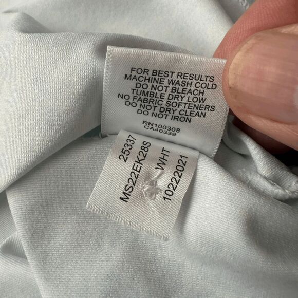 Peter Millar Men's Performance Short Sleeve Polo Shirt Blue‎ White Size Large - Picture 5 of 9